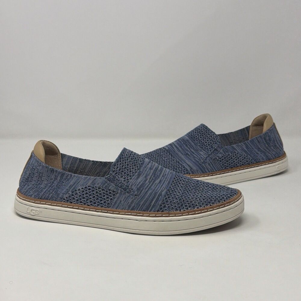 UGG Sammy Breeze Slip On Sneakers Womens 7 Blue Knit Comfort Shoes 1092779